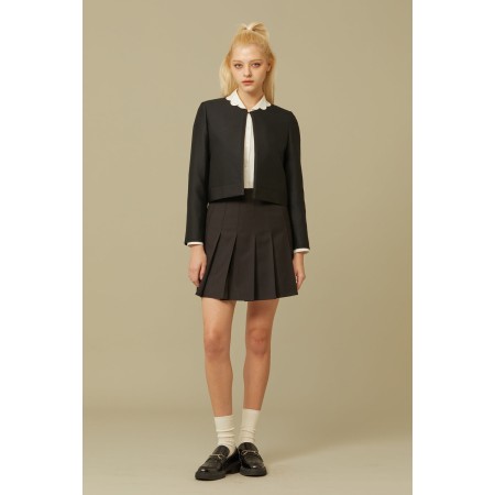 PLEATS MINI SKIRT_BLACK les ctes