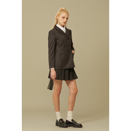 PLEATS MINI SKIRT_BLACK les ctes