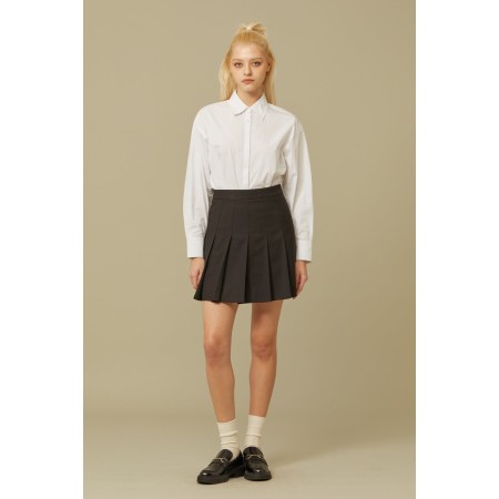 PLEATS MINI SKIRT_BLACK les ctes