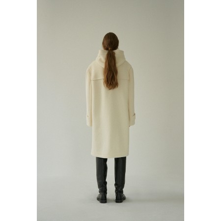 CHARLES HOODED DUFFLE COAT_IVORY de l' environnement