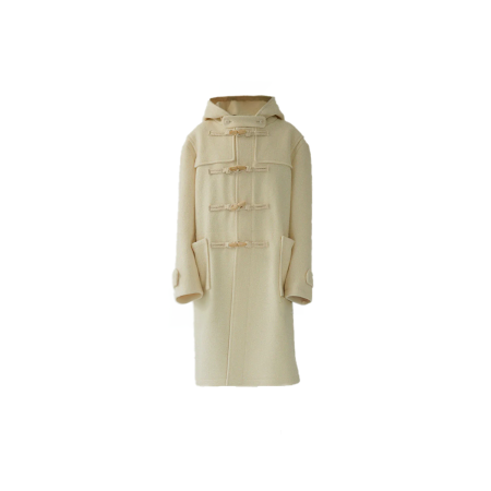 CHARLES HOODED DUFFLE COAT_IVORY de l' environnement