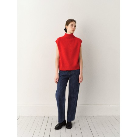 LLAMA TWO-WAY TURTLENECK_RED soldes