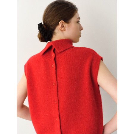 LLAMA TWO-WAY TURTLENECK_RED soldes