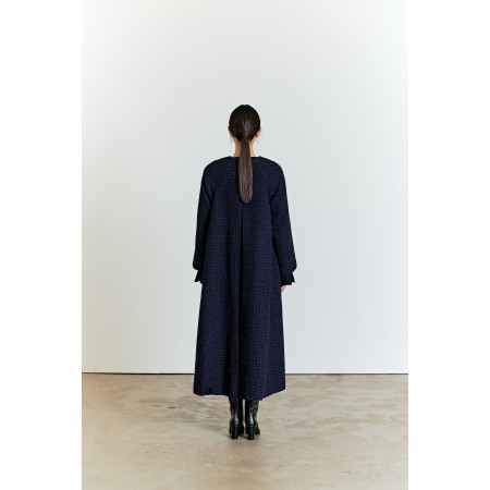 A LINE TWEED COAT_NAVY pas cher chine