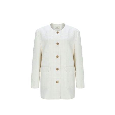 TWEED BOX JACKET_IVORY les ligaments