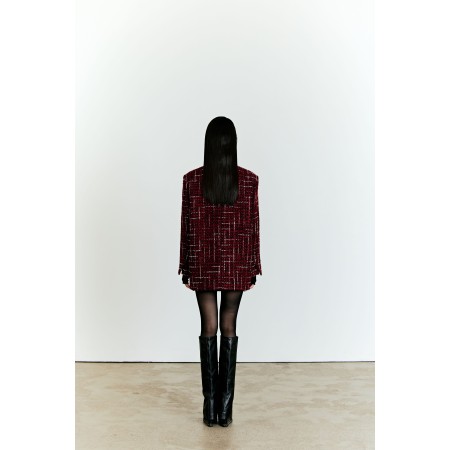 TWEED BOX JACKET_RED acheter