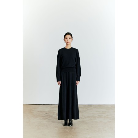 WHOLE GARMENT 2WAY KNIT_BLACK en linge