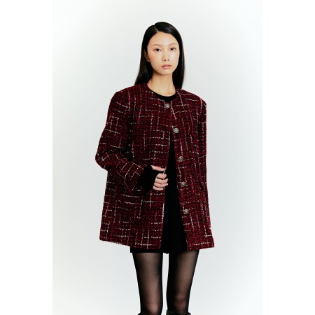 TWEED BOX JACKET_RED acheter