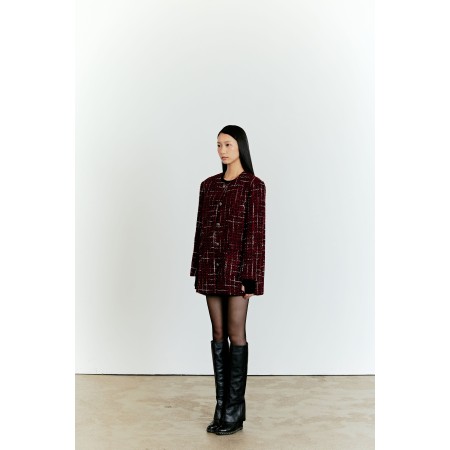 TWEED BOX JACKET_RED acheter