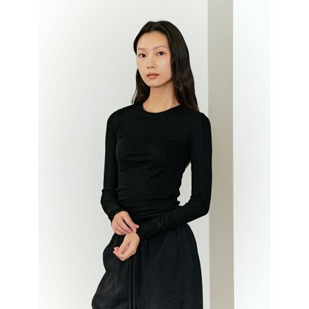 TWEED STRING PANTS_BLACK destockage