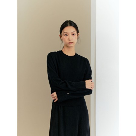 WHOLE GARMENT 2WAY KNIT_BLACK en linge