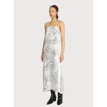 BOTANIC VELVET EVENING DRESS-SILVER offre 