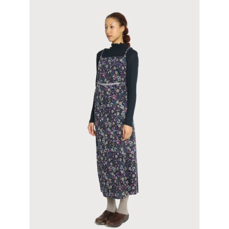 FLOWER PATTERN BRUSHED KNIT DRESS_NAVY l'achat 