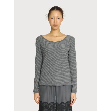 CRINKLY WOOL BALLERINA TOP_GREY chez Cornerstreet bien 