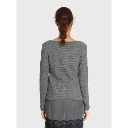 CRINKLY WOOL BALLERINA TOP_GREY chez Cornerstreet bien 