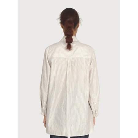 METALIC STRIPE MOTIF SHIRT_GOLD 50% de réduction en Octobre 2024