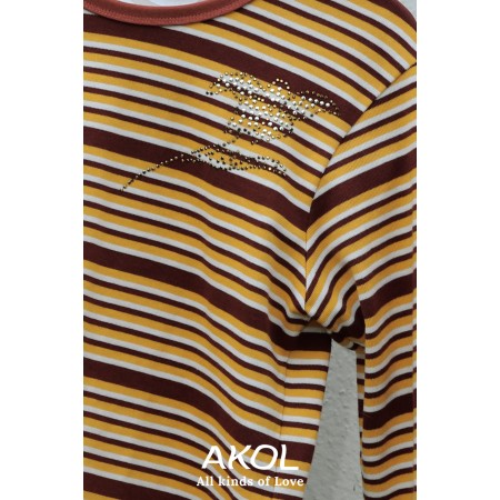 MOTIF STRIPE COTTON TOP_YELLOW de technologie