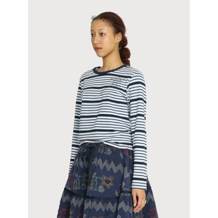 MOTIF STRIPE COTTON TOP_BLUE est présent 