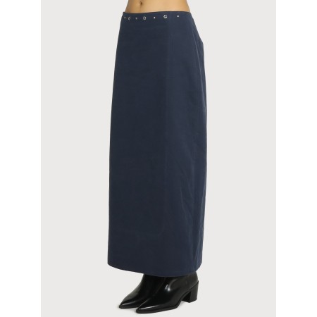 STAR STUD CYLINDER LONG SKIRT_MIDNIGHT brillant des détails fins