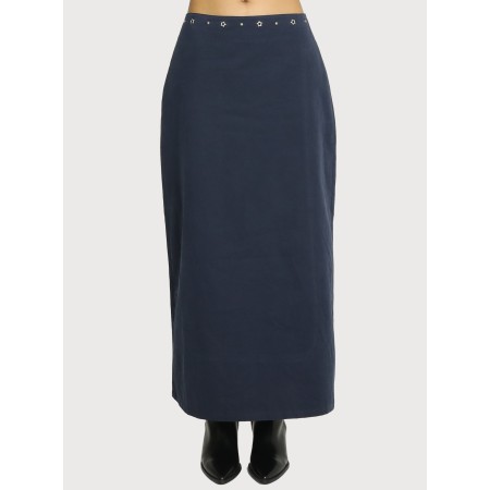 STAR STUD CYLINDER LONG SKIRT_MIDNIGHT brillant des détails fins