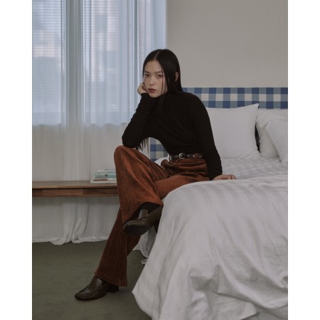 ESSENTIAL RIBBED WOOL TURTLENECK_BLACK Le MVP de beaucoup