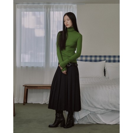 ESSENTIAL RIBBED WOOL TURTLENECK_GREEN français