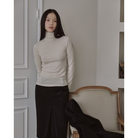 ESSENTIAL RIBBED WOOL TURTLENECK_IVORY de votre