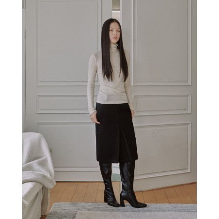 ESSENTIAL RIBBED WOOL TURTLENECK_IVORY de votre