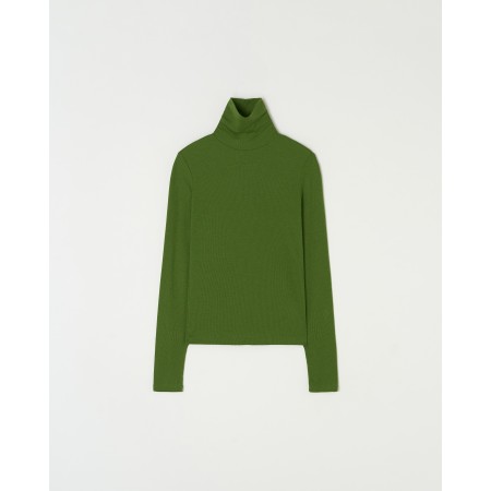 ESSENTIAL RIBBED WOOL TURTLENECK_GREEN français