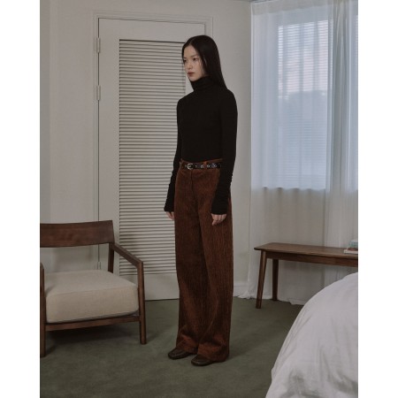 RELAXED CORDUROY PANTS_BROWN en linge