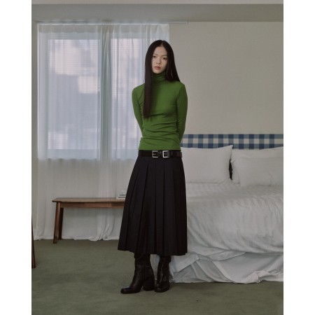 ESSENTIAL RIBBED WOOL TURTLENECK_GREEN français