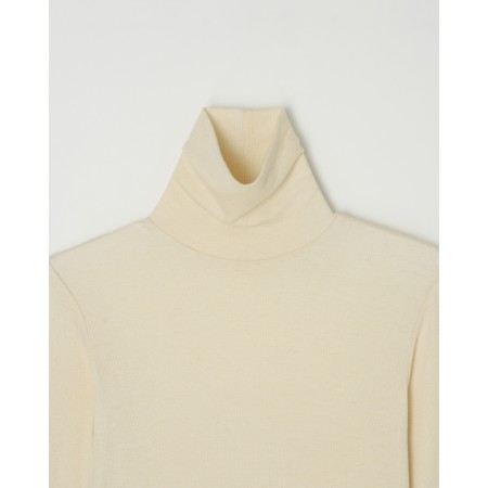 ESSENTIAL RIBBED WOOL TURTLENECK_IVORY de votre