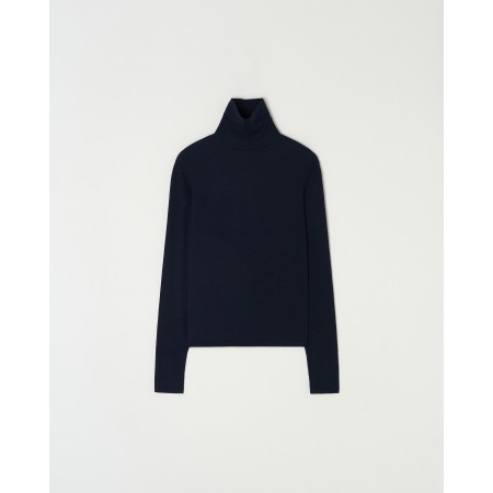 ESSENTIAL RIBBED WOOL TURTLENECK_NAVY du meilleur 