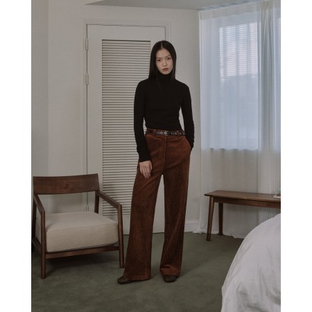 RELAXED CORDUROY PANTS_BROWN en linge