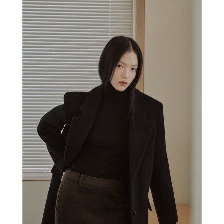 TAILORED WOOL SINGLE COAT_BLACK plus qu'un jeu 