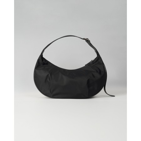 DAILY NYLON HALF MOON BAG_BLACK le des métaux précieux