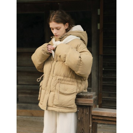 WALES HALF PADDING JUMPER_BEIGE online