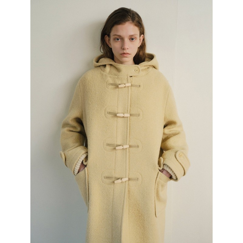 ANGORA TOI HOODED DUFFLE COAT_BUTTER Paris Déstockage Promo