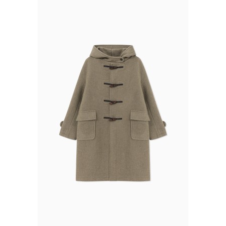 ANGORA TOI HOODED DUFFLE COAT_KHAKI BEIGE Les êtres humains sont 