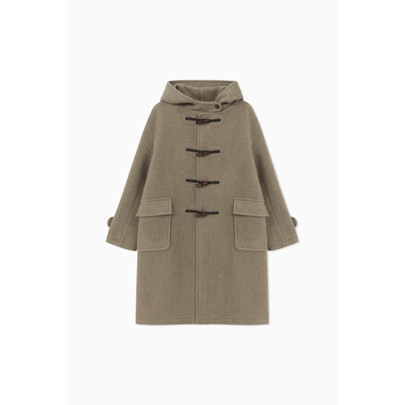 ANGORA TOI HOODED DUFFLE COAT_KHAKI BEIGE Les êtres humains sont 