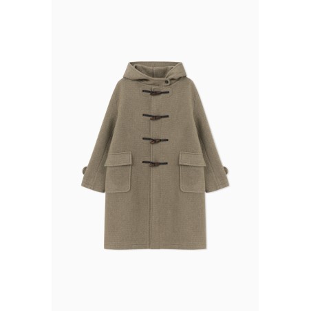 ANGORA TOI HOODED DUFFLE COAT_KHAKI BEIGE Les êtres humains sont 