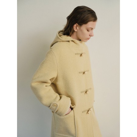 ANGORA TOI HOODED DUFFLE COAT_BUTTER Paris Déstockage Promo