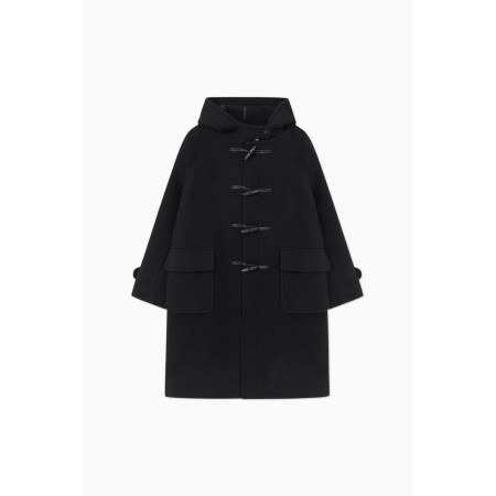 ANGORA TOI HOODED DUFFLE COAT_BLACK français