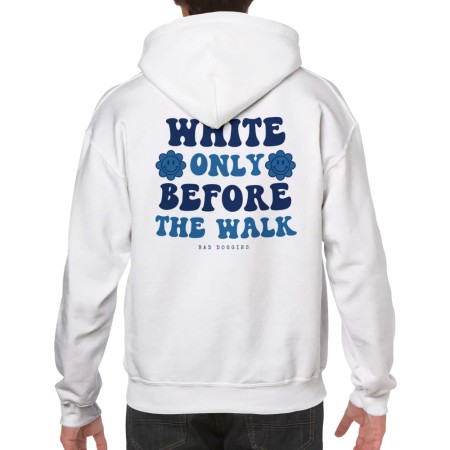 Hoodie 💙 WHITE ONLY BEFORE THE WALK 💙 le concept de la Pate a emporter 