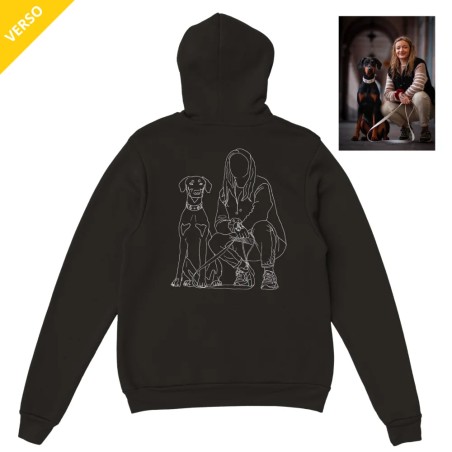 Votre Photo en Hoodie Line Art 50% de réduction en Octobre 2024