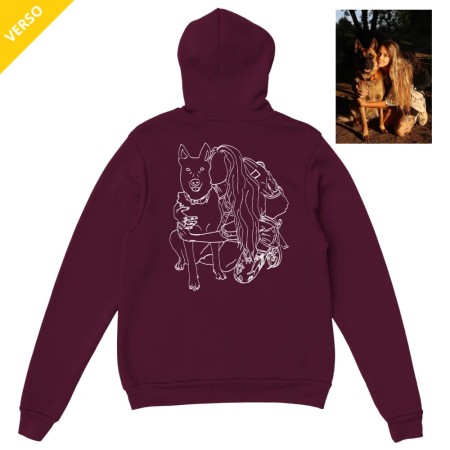 Votre Photo en Hoodie Line Art Comparez plus de prix